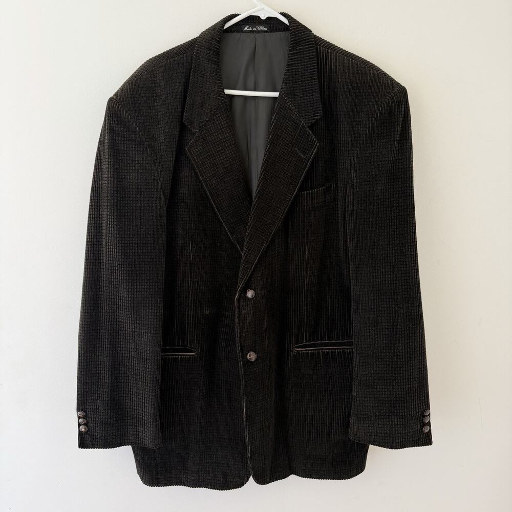 Vintage 90s Brown Corduroy Mens Blazer‎ 42R